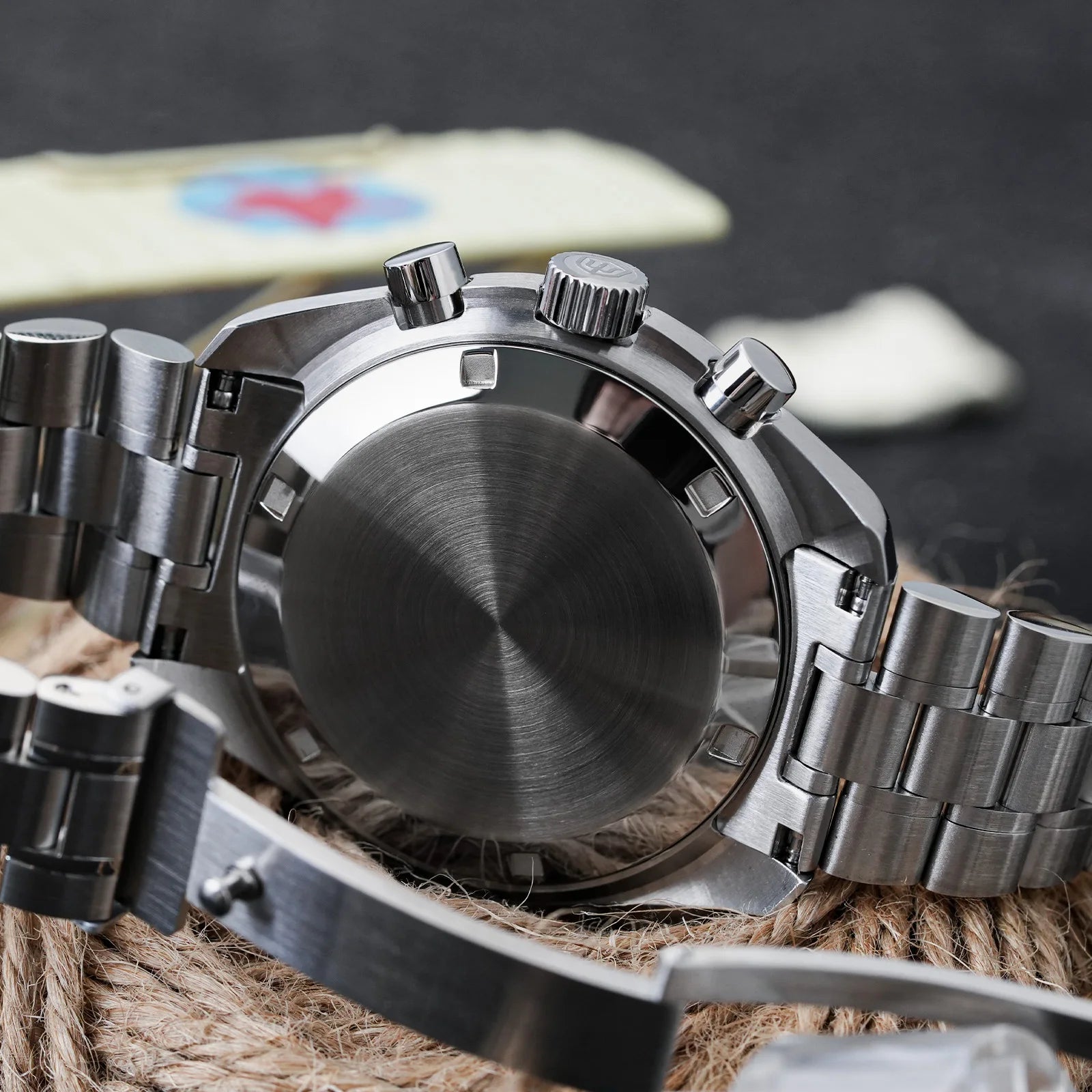 Watchdives WD1863 Mechanical Quartz Watches Black Spaces VK63 Chronograph Sports Watches Man Bubble Sapphire Waterproof Watch